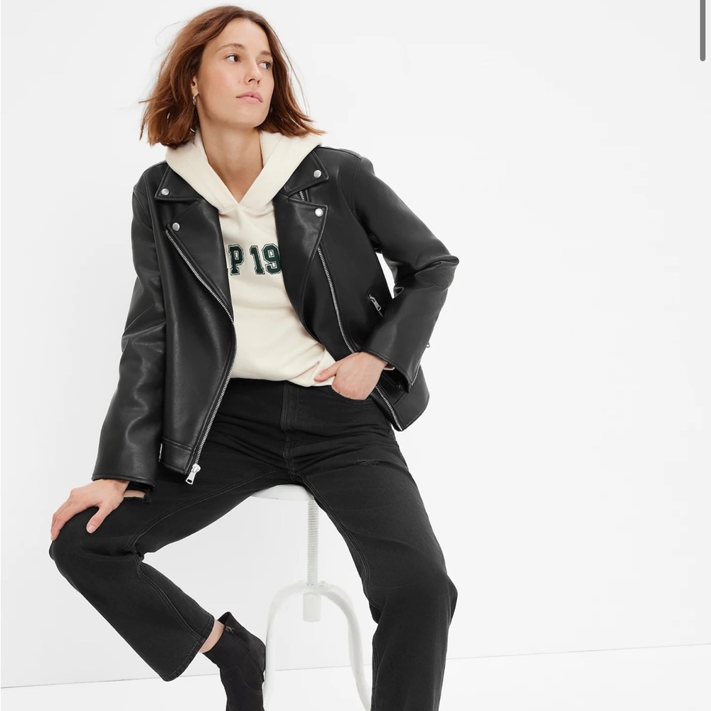 GAP Faux-Leather Moto Jacket